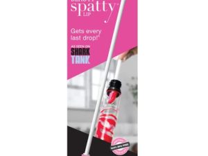 Spatty Lip Gloss Tiny Beauty Spatula (6 Inch Pink) Shark Tank Mom Made Scrapes Last Drop of Lipstick