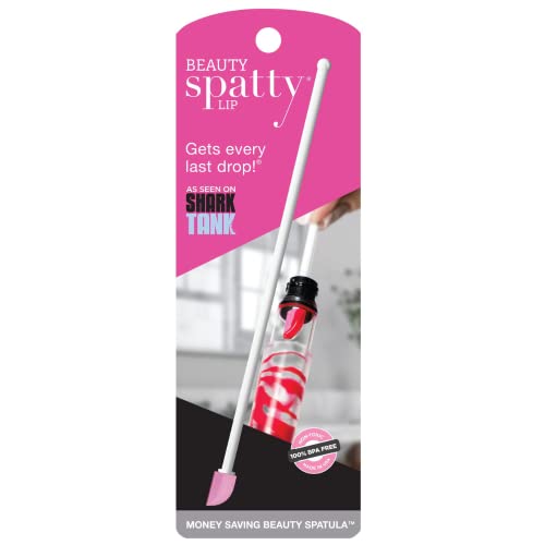 Spatty Lip Gloss Tiny Beauty Spatula (6 Inch Pink) Shark Tank Mom Made Scrapes Last Drop of Lipstick Spatty Lip Gloss Tiny Beauty Spatula (6 Inch Pink) Shark Tank Mom Made Scrapes Last Drop of Lipstick