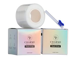 Charme Princesse 2 Pack Disposable Eyebrow Tattoo Plastic Wrap 300 Meters Preservative Film Permanent Eyebrow Makeup Supplies for Eyebrow Lips TA628-2