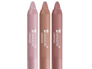 XINGXYUEL 3PCS Nude Lipstick Set Matte Lip Stick Waterproof Long Lasting Lipstick Non-Stick Cup Velvet Lip Gloss Lip Stain Professional Lip Makeup Matte Lipstick Set A