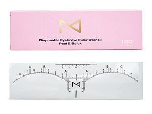 Pack of 100 M - Transparent Disposable Eyebrow Ruler Stencils - Mapping Stickers for Microblading