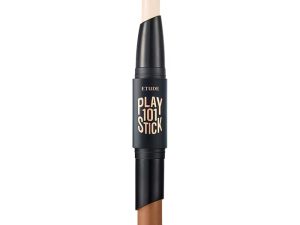 ETUDE Play 101 Stick Contour Duo #1 (21AD) | Creamy Shading and Highlighter Duo for Easy Contouring Makeup| Kbeauty