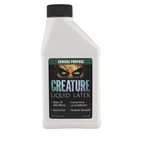 Creature Liquid Latex - CLEAR - General Purpose Professional Special Effects Liquid Latex - 16oz - Dries CLEAR Creature Liquid Latex - CLEAR - General Purpose Professional Special Effects Liquid Latex - 16oz - Dries CLEAR