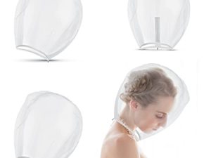 3 Pieces Makeup Protector Hood Nylon Chiffon Makeup Hood Zipper Closure Makeup Face Cover for Women Girls Beauty Weddings