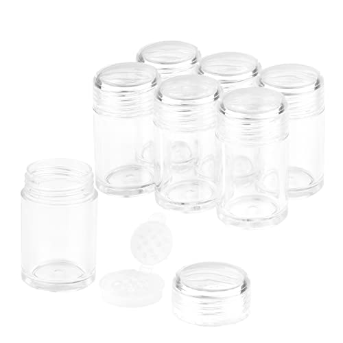 6 Packs Clear Plastic Loose Powder Jar 10 ml Empty Face Powder Case Eyeshow Powder Box Makeup Concealer Powder Sifter Container Cosmetic Powder Sample Pots Bottles 6 Packs Clear Plastic Loose Powder Jar 10 ml Empty Face Powder Case Eyeshow Powder Box Makeup Concealer Powder Sifter Container Cosmetic Powder Sample Pots Bottles