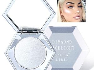 Shimmering Body Highlighter Makeup Palette Glitter Face Highlight Contouring Makeup Palette Smooth Glitter Powder Nose Eye Contour Palettes Glow Illuminator for Face & Body Women Cosmetics (Pearl White)