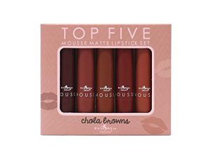 Italia Deluxe Top Five Mousse Matte Lipstick Set Chola Browns