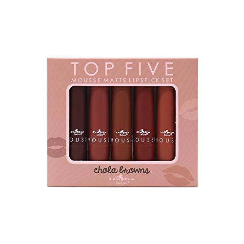 Italia Deluxe Top Five Mousse Matte Lipstick Set Chola Browns Italia Deluxe Top Five Mousse Matte Lipstick Set Chola Browns