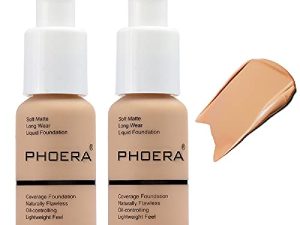 2 Pack PHOERA Foundation 104 Buff Beige Makeup