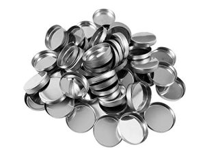 Allwon 56 Pack Empty Round Metal Pans Size 26mm for Eyeshadow Palette Magnetic Makeup Palette (Height 3.5 mm)