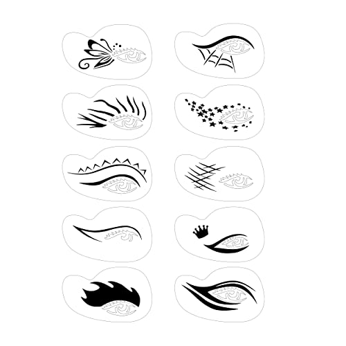 Maydear 10pcs Face Painting Stencils Reusable Maydear 10pcs Face Painting Stencils Reusable