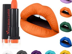 Kilshye Matte Lipstick Hight Pigment Lipsticks Long Lasting Lip Stick Waterproof Lips Gloss Cream Lipgloss Makeup for Women and Girls Pack of 1 (I- Orange 14)