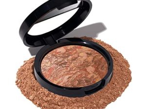 LAURA GELLER NEW YORK Baked Balance-N-Glow Illuminating Color Correcting Powder Foundation - Deep - Dermatologist Approved