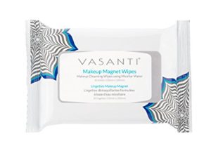 VASANTI Makeup Magnet Wipes - Gentle Facial Makeup Remover Cleansing Wipes with Micellar Water Paraben and Cruelty Free Vegan Friendly