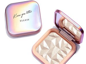 ELLESY Highlighter Makeup Palette Waterproof & Long Lasting Highlighter Palette Shimmer Highlighter Powder Suit All Skin Tones-SUN GLOW