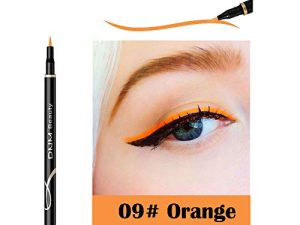 DNM Cat Eye Makeup Waterproof Neon Colorful Liquid Eyeliner Pen Make Up Comestics Long-lasting Black Eye Liner Pencil Makeup Tools (orange)