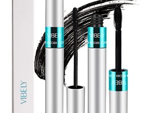 2 in 1 Vibely Mascara 5x Longer Waterproof Lash Cosmetics Natural Lengthening and Thickening Effect No Clumping Superstrong Magic 4d Silk Fiber Mascara Makeup