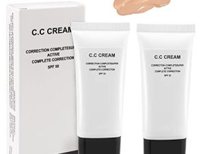 mayace 2 Pcs CC Cream Self Adjusting for Mature Skin Colour Correcting Skin Tone Adjusting SPF 50 Cosmetics