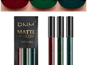 AMY'S DIARY 3Pcs Dark Green Cherry Red Matte Lipstick Lip Stain Sets