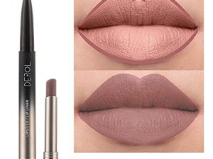 Edanta Matte Lipstick Cream Lipsticks Waterproof Lip Liner Smooth Lips Stick Long Lasting Lips Pencil Double Head Lip Crayon Makeup for Women and Girls Pack of 1 (Nude 01#)