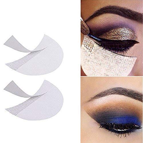 LKE 100pcs Eyeshadow Stencils makeup tape Professional Lint Free Under Eye Eyeshadow Gel Pad Patches eyeliner tape for Eyelash Extensions/Lip Makeup supplies LKE 100pcs Eyeshadow Stencils makeup tape Professional Lint Free Under Eye Eyeshadow Gel Pad Patches eyeliner tape for Eyelash Extensions/Lip Makeup supplies
