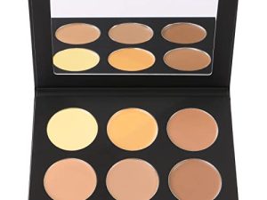 Vodisa 6 Colour Makeup Contour Palette-Creamy Concealer Kit-Professional Blemish Face Conceal Correct Contouring Highlighter Pallet-Base Foundation Beauty Cream Make Up Concealer Palette (01 Light)