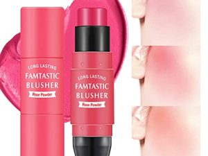 LOKFAR Cream Blush Stick for Cheeks Blush Makeup - 2 in 1 Multi Stick Blush for Cheeks Tint & Eyes & Lips