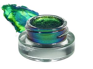 Bowitzki 3.5g Cream Multi Chrome Eyeshadow Multichrome Chameleon Gel Makeup Color shifting Multi-chrome Longer Lasting No Creasing Shimmer Eye Shadow - peacock
