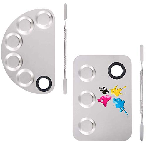 TIHOOD 2PCS 5-well / 3-well Makeup Palette with Spatula TIHOOD 2PCS 5-well / 3-well Makeup Palette with Spatula