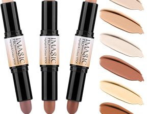 CCbeauty Wonder Stick 6 Colors Face Dual-ended Highlighter Sticks Cream bronzer Contour Stick Cosmetics Concealer Makeup Set