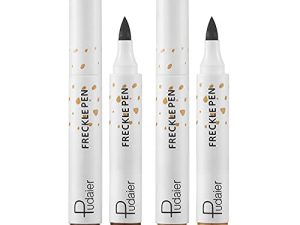 Freckle Pen 2 Colors Waterproof Lasting Natural Like Face Freckle Makeup Pen 2 Pcs 0.17 Fl Oz
