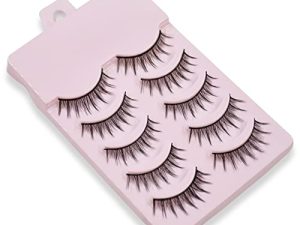 KISSNOWY 5Pairs Manga Lashes Japanese Makeup Thick Eyelash Extension