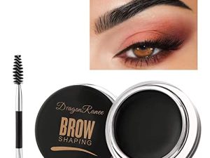 AMAKO eyebrow cream wild eyebrows do not smudge styling pencil gel Europe and the United States eyebrow styling cream solid gel white eyebrow cream eyebrow pencil professional eye makeup (05#Black)
