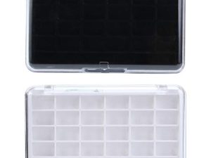 Lurrose 2PCS Empty Eyeshadow Palette with 24 Grids Makeup Palette Cosmetics Organizer Container for Lipstick Lip Balm Eyeshadow Blusher