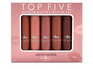 Italia Deluxe Top Five Mousse Matte Lipstick Set Send Nudes