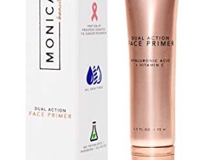 Monica Ann Beauty Dual-Action Face Primer - 15 mL | Hydrating Makeup Primer With Vitamin C & Hyaluronic Acid | Smoothing Translucent Matte Pore Minimizer | Foundation Primer For Any Skin Tone