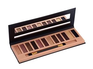 Hegafoo Pro 12 Colors Eyeshadow Makeup Palette - Shimmer Matte Pigmented Blendable Diamond Nude Natural Eye Shadow Pallet Kit with Brush (B)