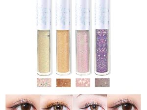 KWOLYKIM 4 Pack Liquid Glitter Eyeshadow