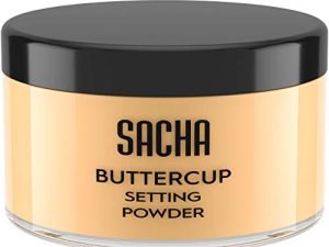 Sacha BUTTERCUP Setting Powder. No Ashy Flashback. Blurs Fine Lines and Pores. Loose