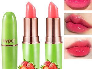 2 Pcs Strawberry Color Changing Lipstick Queen