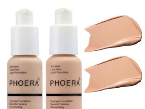 2 Pcs Soft Matte Full Coverage Liquid Foundation Makeup Brighten Highlighting Matte Oil Control Concealer Facial Concealer Color Changing Foundation for Women Girls (2 Pack Warm peach #103)