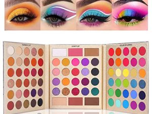 UCANBE Pretty All Set Eyeshadow Palette Holiday Gift Set Pro 86 Colors Makeup Kit Matte Shimmer Eye Shadow Highlighters Contour Blush Powder All In One Makeup Pallet