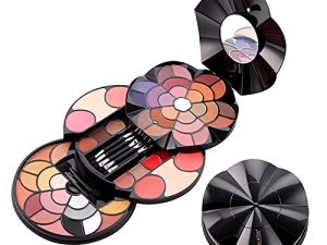 Pure Vie 57 Color All-in-One Holiday Gift Makeup Set Cosmetic Essential Starter Bundle Include Eyeshadow Palette Lipstick Concealer Blush Mascara Foundation Face Powder - Makeup Kit for Women Full Kit