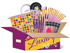 UCANBE Make Up Box Makeup Gift Set Professional Makeup Kit for Women Full Kit Included Eyeshadow Palette Makeup Brushes Lip Gloss Lip Liner Eyebrow Penci Setting Powder Eye Primer Sponge
