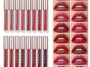LANGMANNI 16 Pcs Matte Liquid Lipstick Makeup Set Velvety Liquid Lipstick Long Lasting Durable Nude Lip Gloss Beauty Cosmetics Set for Girls and Women (16PCS)