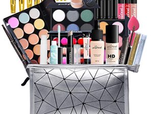 FantasyDay All-in-one Holiday Makeup Gift Set | Makeup Kit for Women Full Kit Cosmetic Essential Starter Bundle Include Eyeshadow Palette Lipstick Blush Foundation Concealer Face Powder Lipgloss Brush