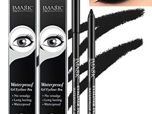 LYSdefeu 2Pcs Black Waterproof Smudge-proof Gel Eyeliner Pencil