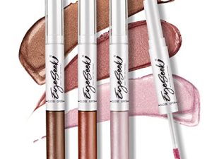 EYESEEK 3PCS Cream Eyeshadow Stick & Liquid Glitter Eyeshadow Duo