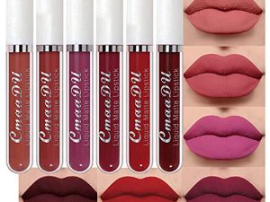 CmaaDu 6Pcs Matte Liquid Lipstick Lipgloss Lip Gloss Stain Makeup Set for Women