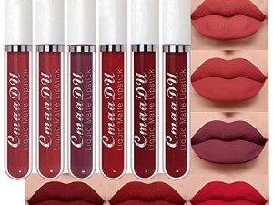 CmaaDu 6Pcs Lipstick Matte Liquid Lipstick Lipgloss Set for Women labiales mate 24 horas originales matte larga duracion 24